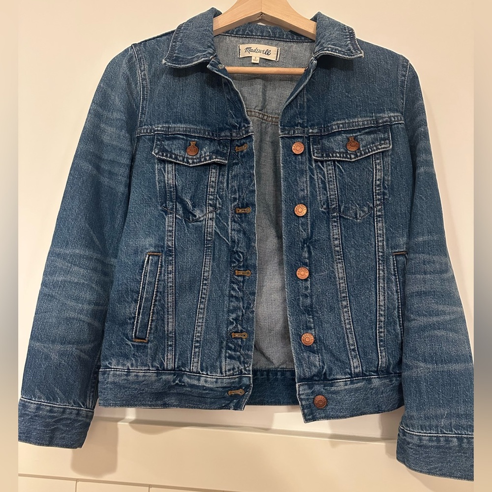 Madewell Classic Blue Jean Jacket size S‎ EUC Fall Staple